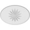 Ekena Millwork Standard Dalton Flower Rosette With Beveled Edge, 8"W x 5 1/4"H x 1"P ROSP080X053X100DAL10 - alternate 4